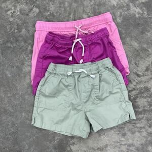 Cat And Jack Jumping Beans Lot Of Three Girls Sz 7 Colorful Drawstring Shorts